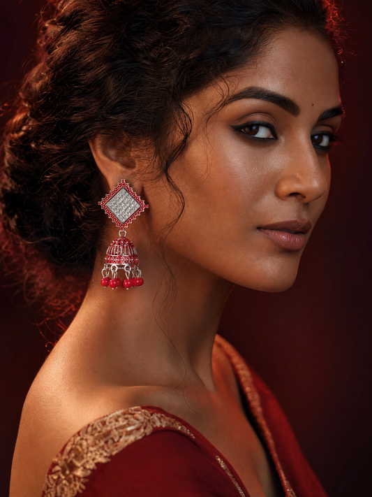 Rustic Scarlet Jhumka