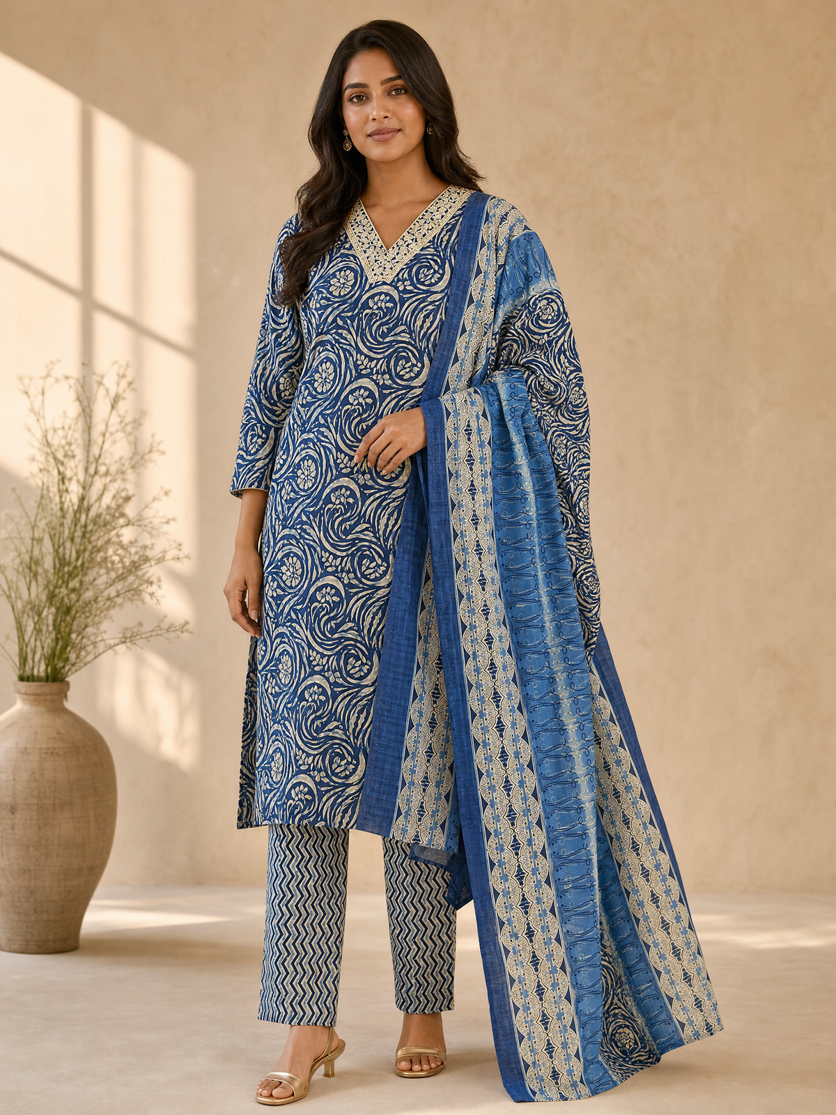 Elegant Cotton 3-Piece Set