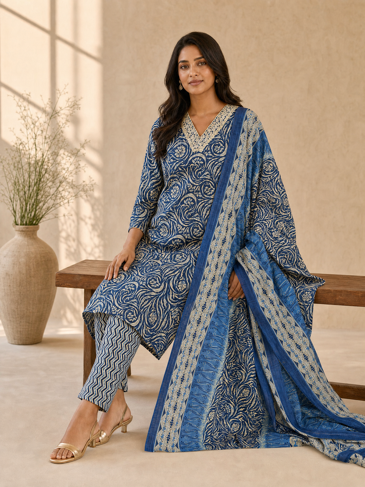 Elegant Cotton 3-Piece Set