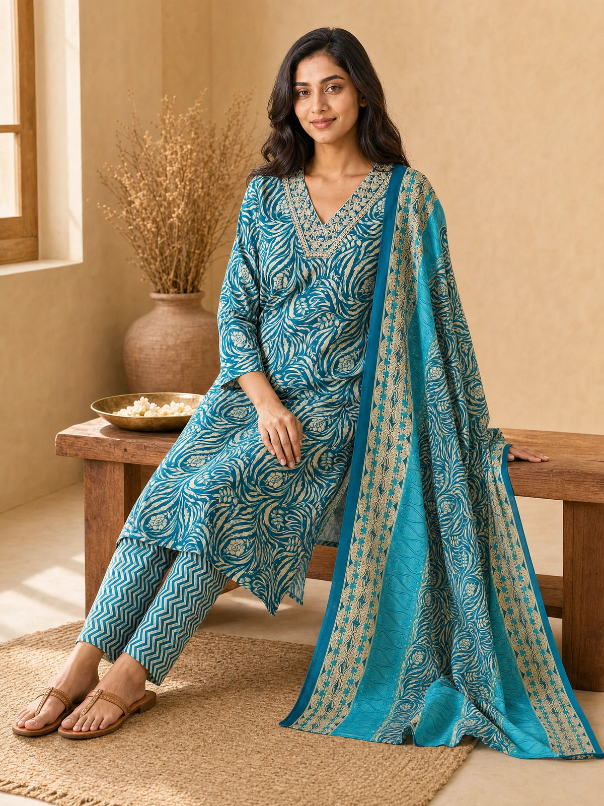 Elegant Cotton 3-Piece Set