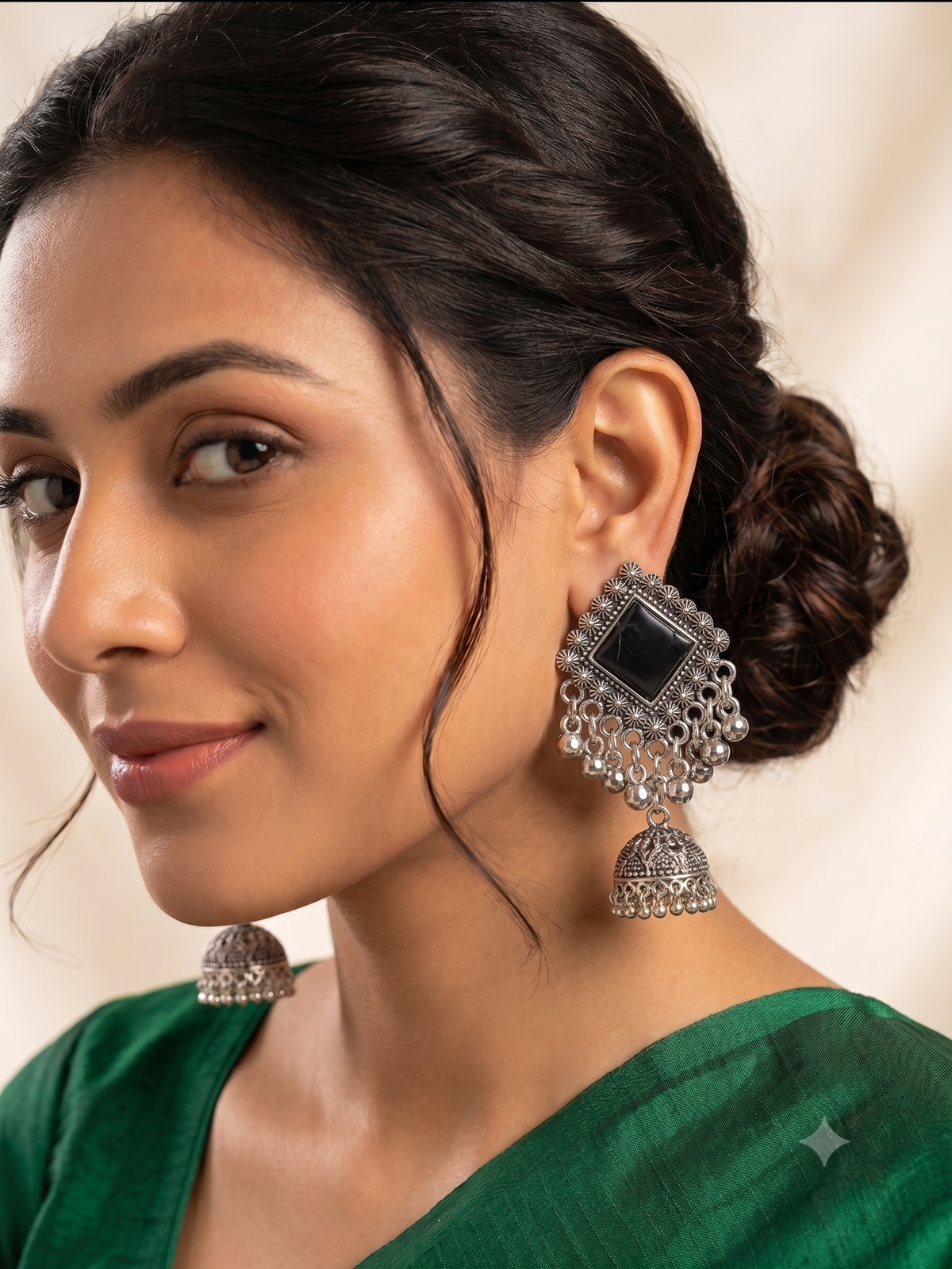 Dhara Oxidised Jhumka