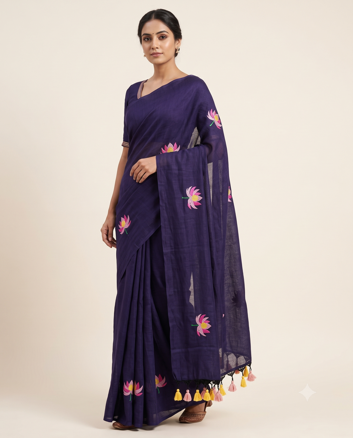 Premium Kadhi Cotton Embroidery Saree