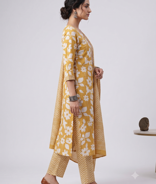Mustard Royale Check 3-Piece Suit