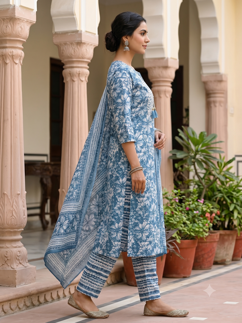 Azure Bloom 3-Piece Set