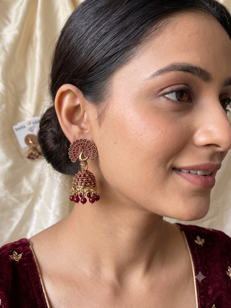 Mehfil Oxidised Jhumka