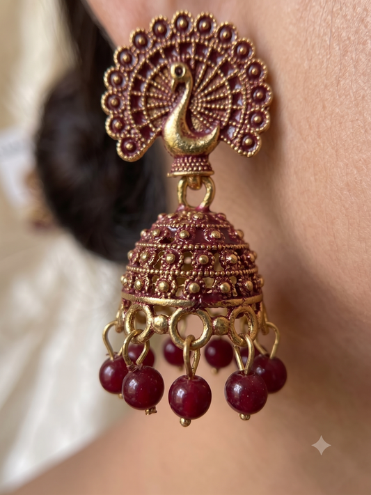 Mehfil Oxidised Jhumka