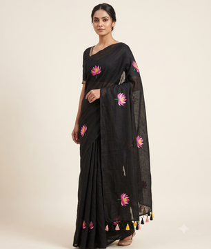 Premium Kadhi Cotton Embroidery Saree