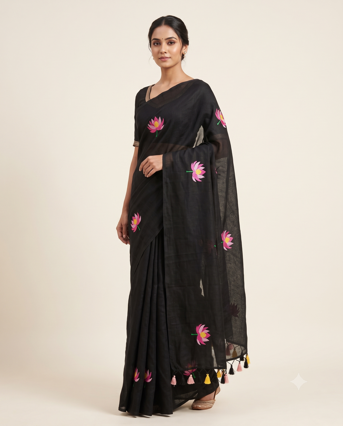 Premium Kadhi Cotton Embroidery Saree