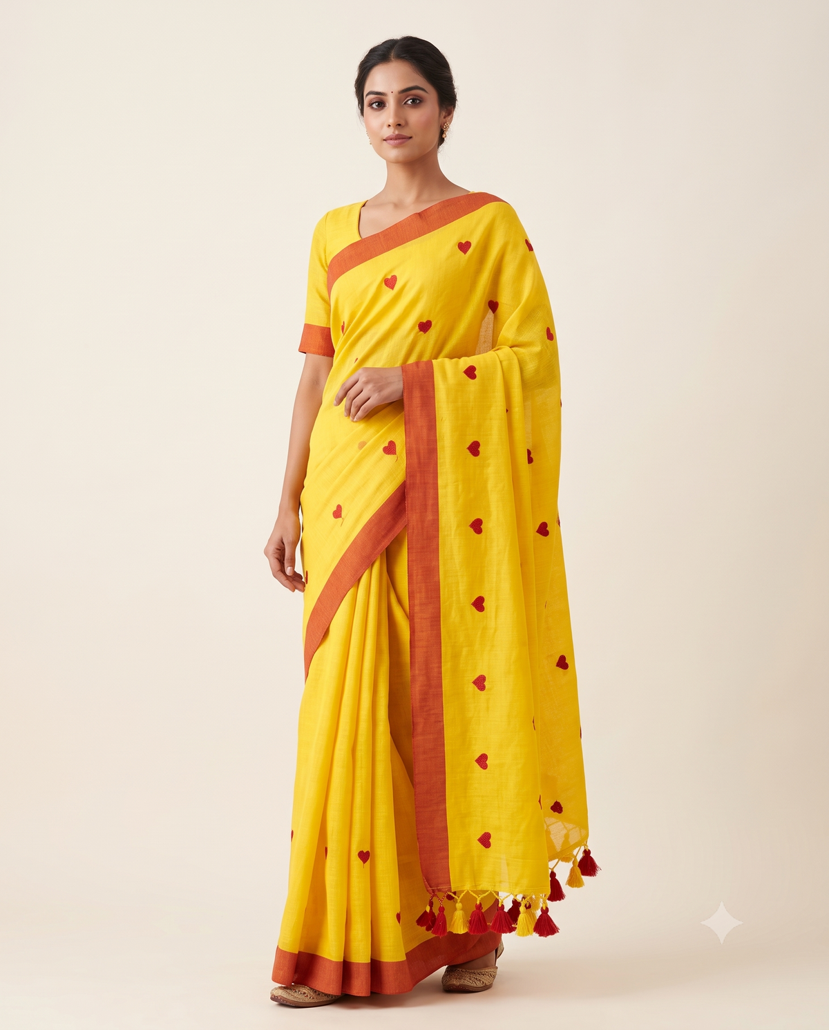 Premium Kadhi Cotton Embroidery Saree