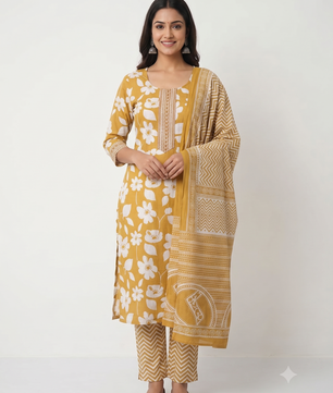 Mustard Royale Check 3-Piece Suit