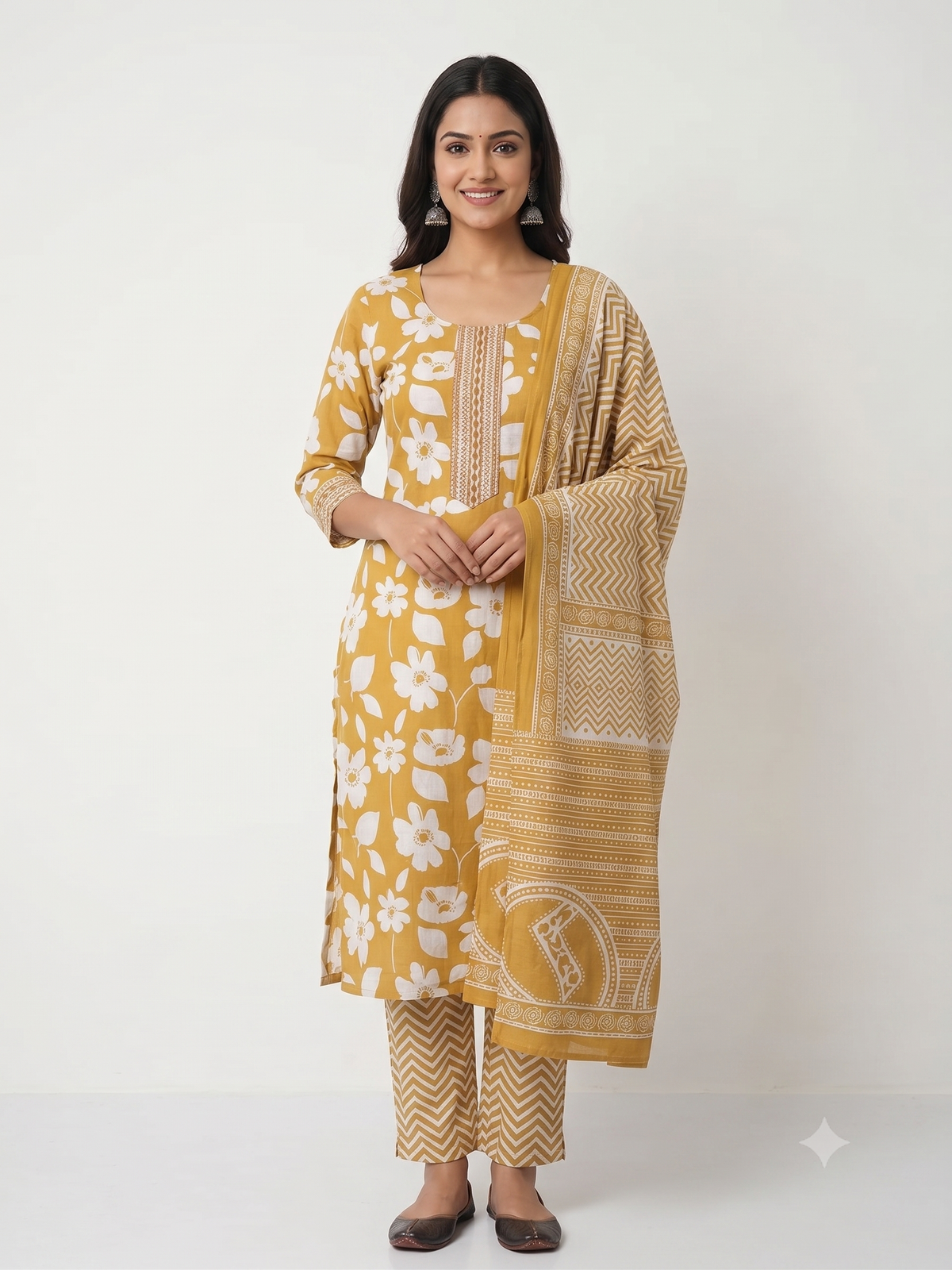Mustard Royale Check 3-Piece Suit