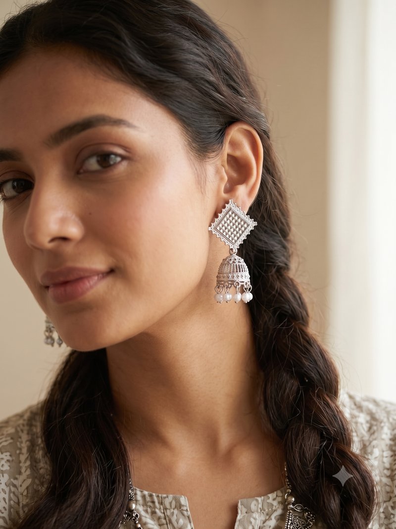 Amara Oxidised Jhumka