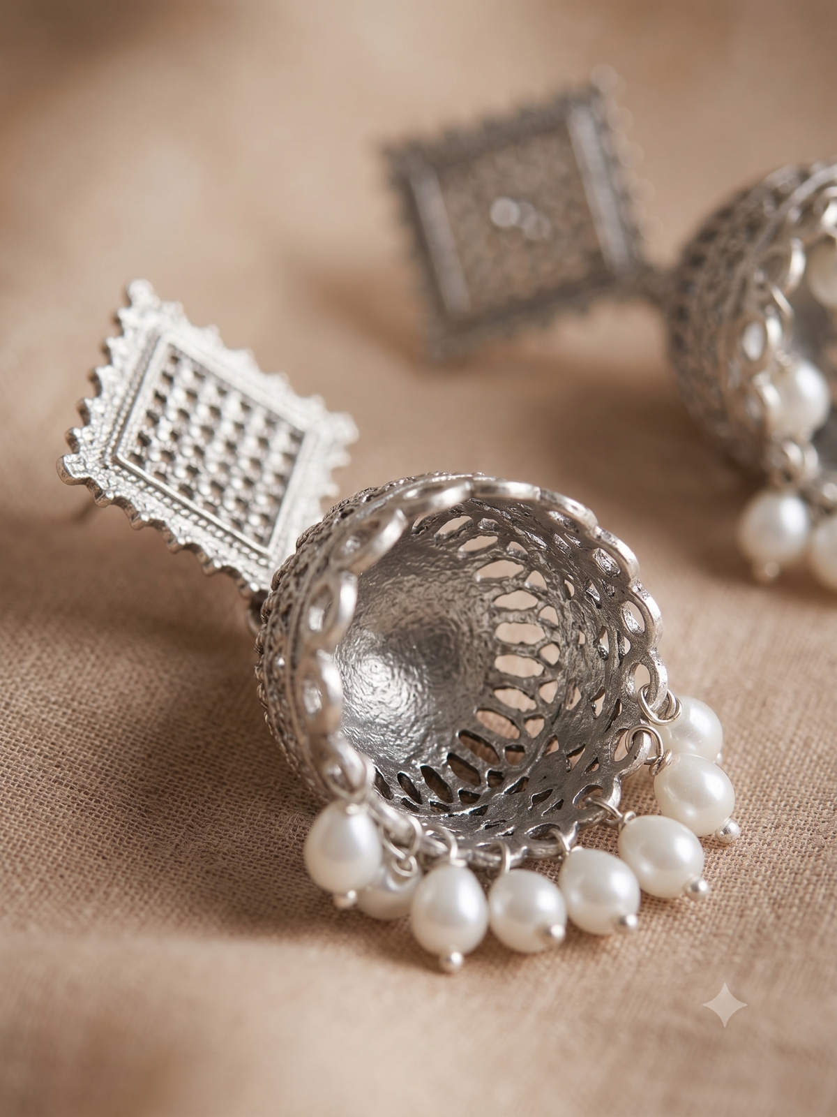 Amara Oxidised Jhumka