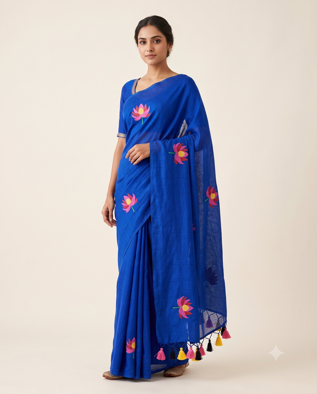 Premium Kadhi Cotton Embroidery Saree