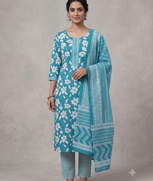 🩵 Sky Blue Serenity 3-Piece Suit