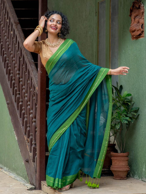 Jari Border Mul cotton saree