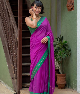 Jari Border Mul cotton saree