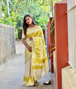 ECG GOLDEN TISSUE SAREE