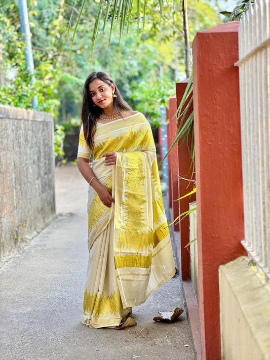 ECG GOLDEN TISSUE SAREE