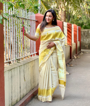 ECG GOLDEN TISSUE SAREE