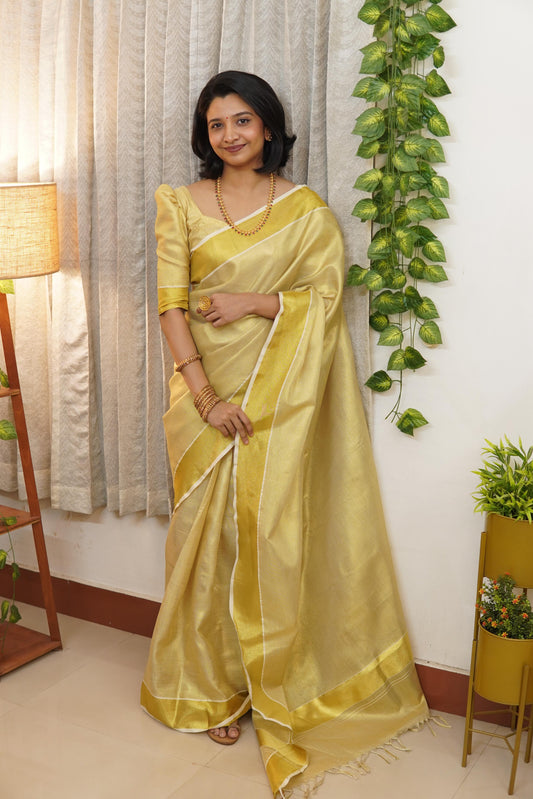 Golden bridal tissue ready to wear