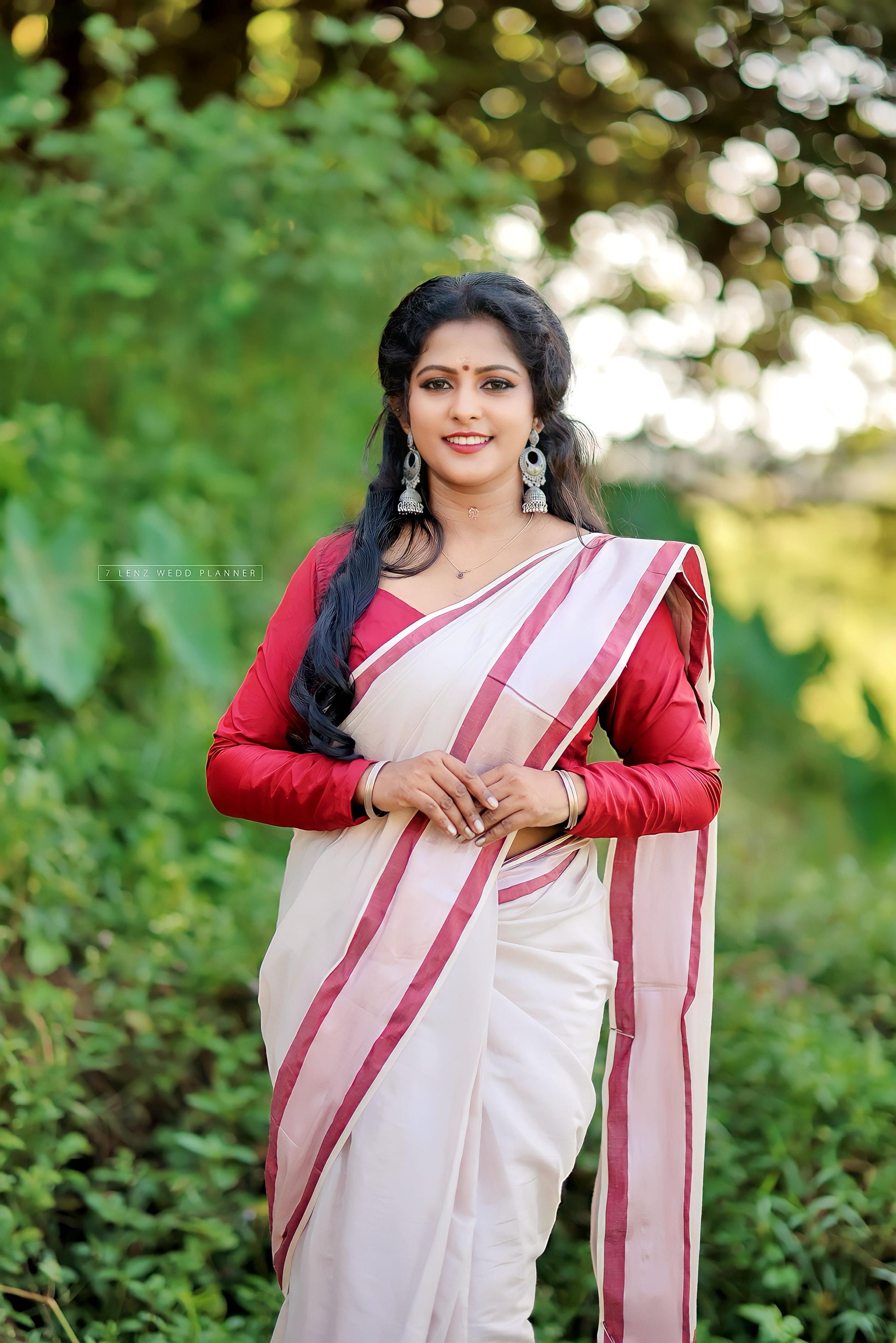 Naira Rose Gold tissue saree