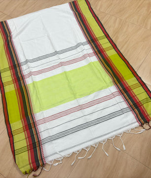 Big Multi Colour border temple weave cotton saree onam collection