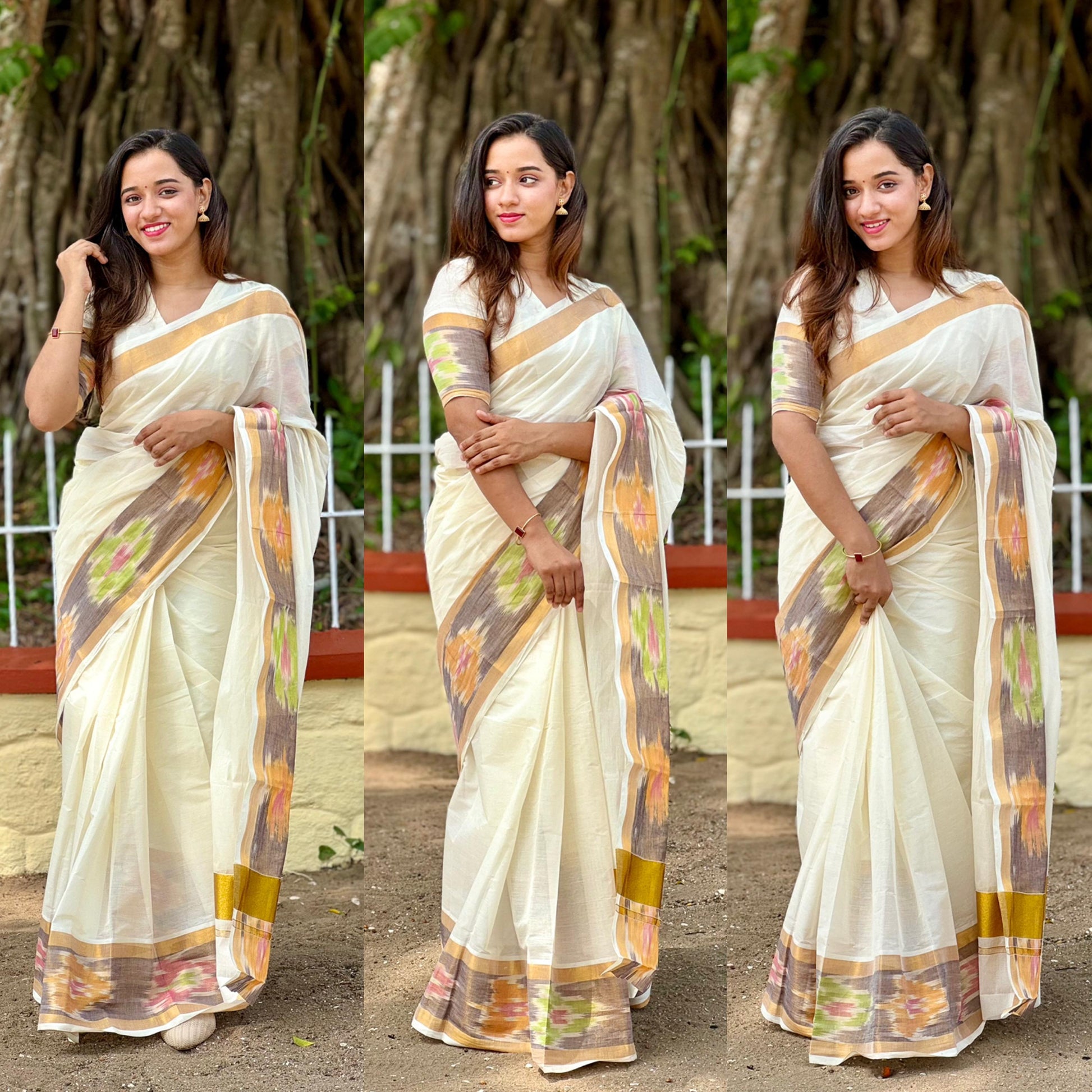 Pochampalli Border kerela saree