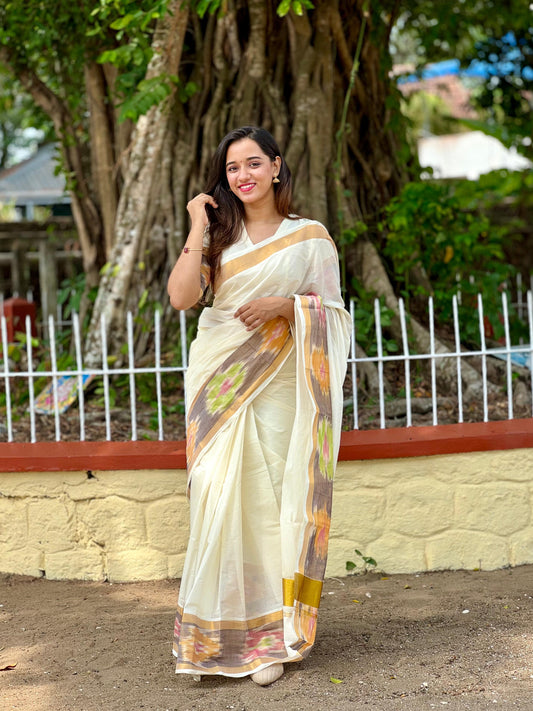 Pochampalli Border kerela saree