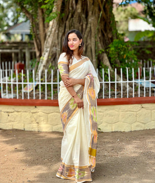Pochampalli Border kerela saree