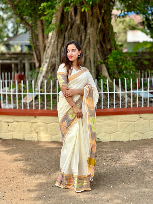 Pochampalli Border kerela saree