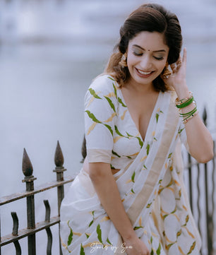 Olive chain saree