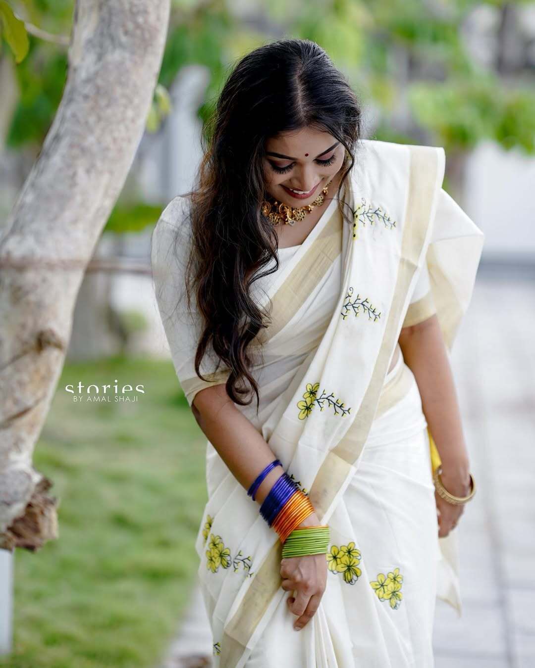 Kanikonna embro saree