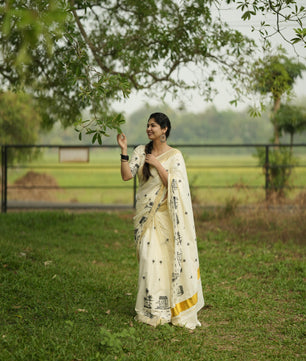 Chaya kada cotton embroidered saree
