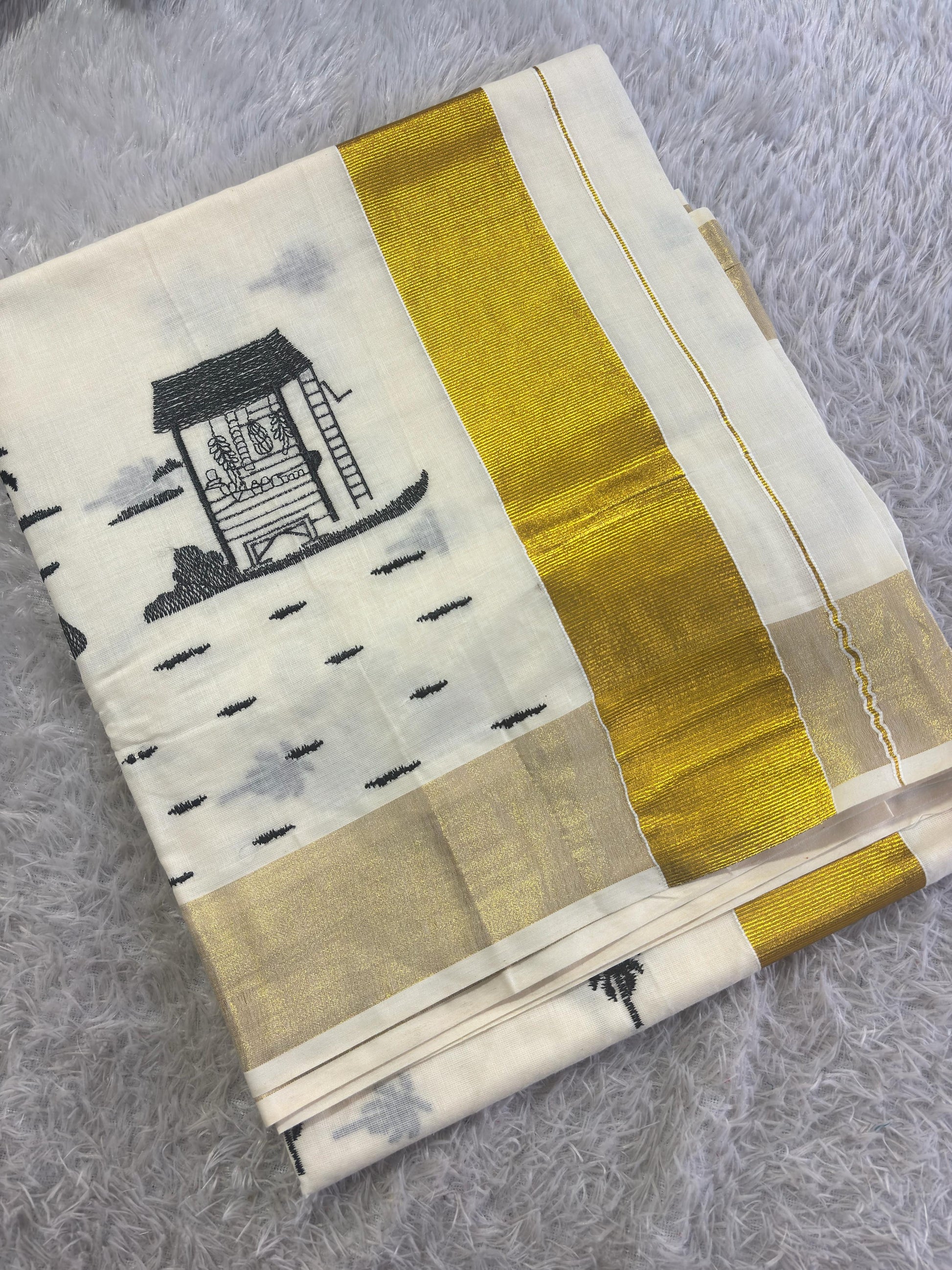 Chaya kada cotton embroidered saree