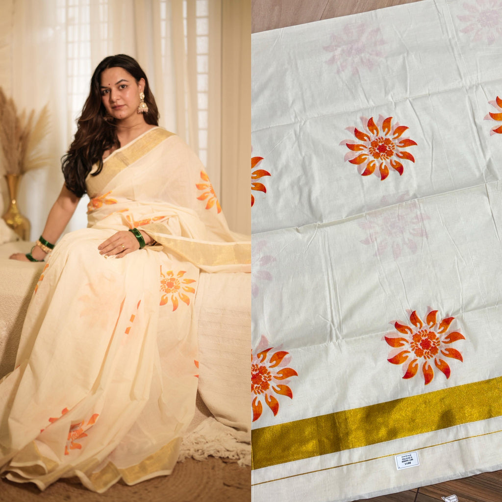 Cotton Sunflower Saree