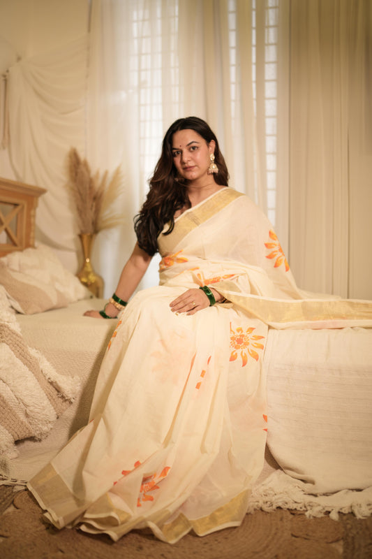 Cotton Sunflower Saree