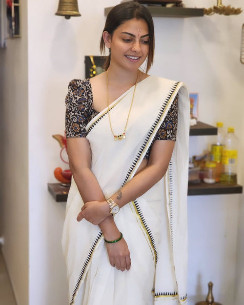 Anushree inspired temple set mundu 2.80 Premium quality