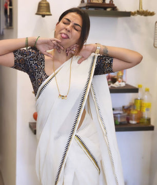 Anushree inspired temple set mundu 2.80 Premium quality