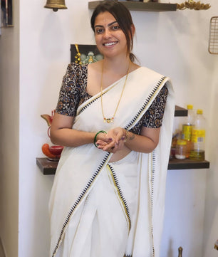 Anushree inspired temple set mundu 2.80 Premium quality
