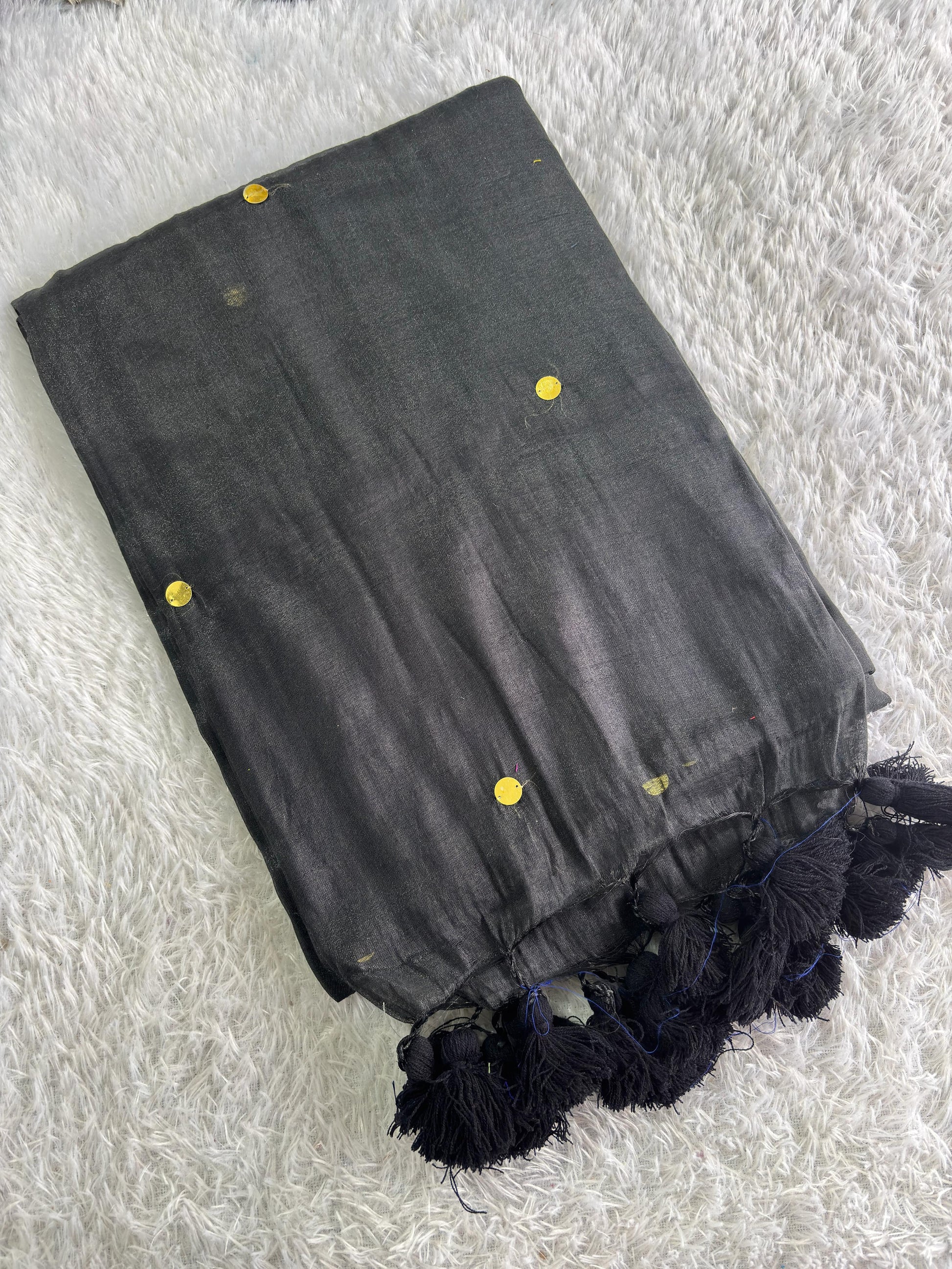Nayanthara inspired metallic tissue saree
