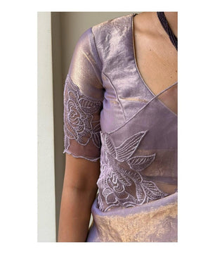 Aloura Premium glass tissue saree
