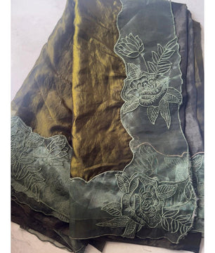 Aloura Premium glass tissue saree