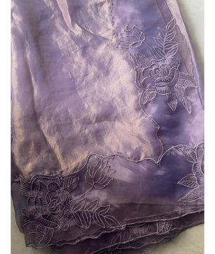 Aloura Premium glass tissue saree
