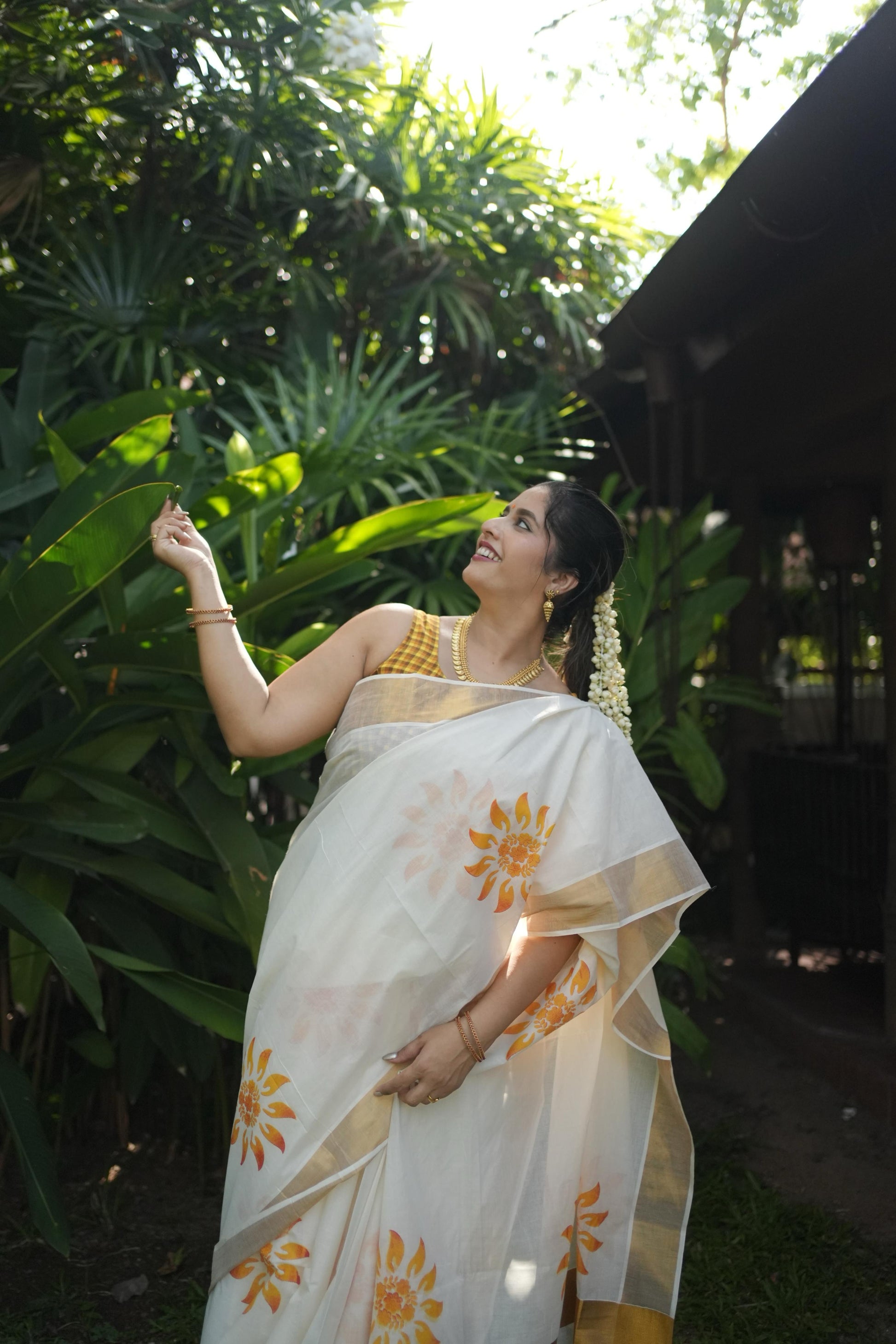 Suryakanthi sunflower kerala cottob saree