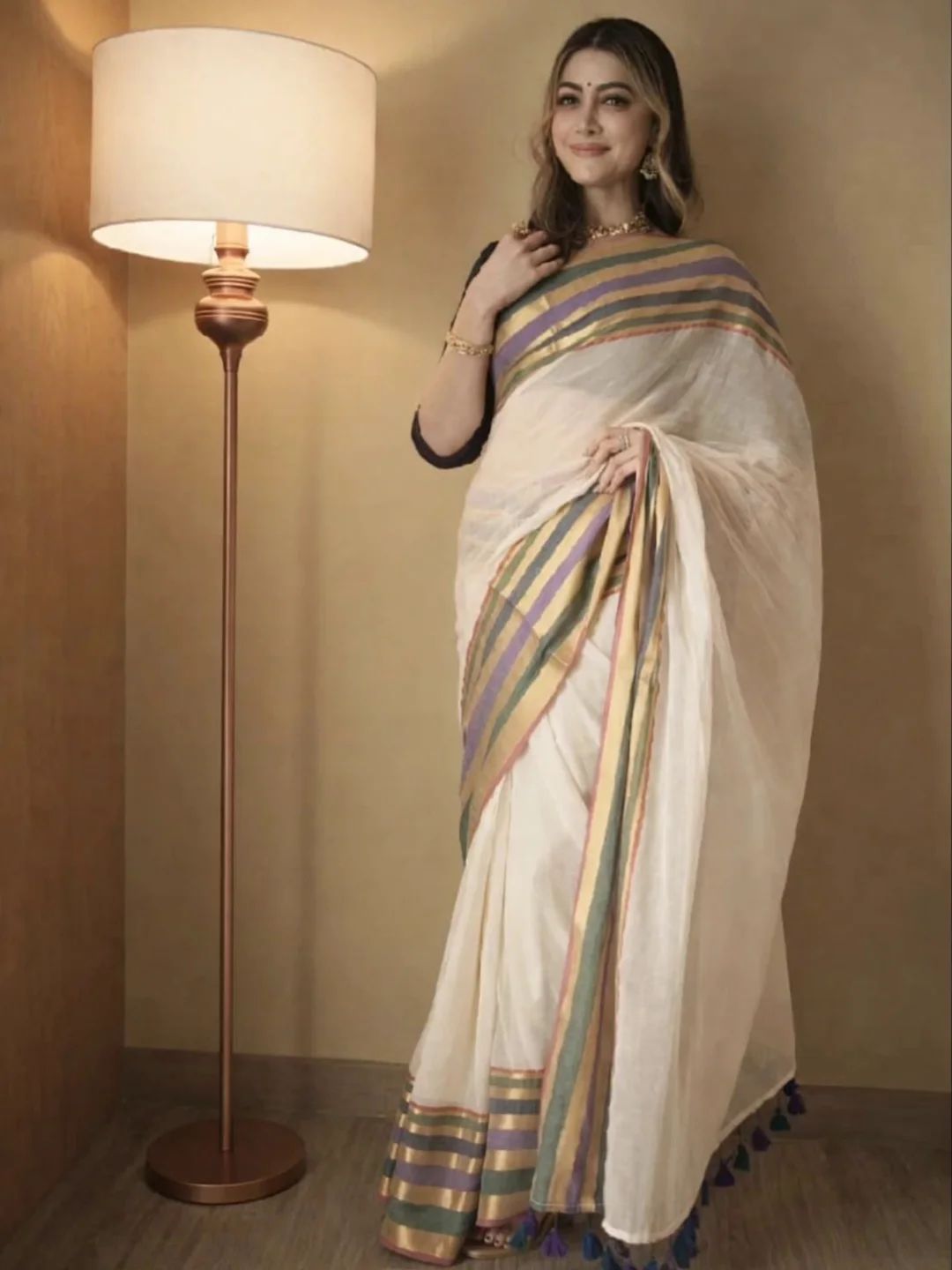 Mamtha inspired mul cotton saree
