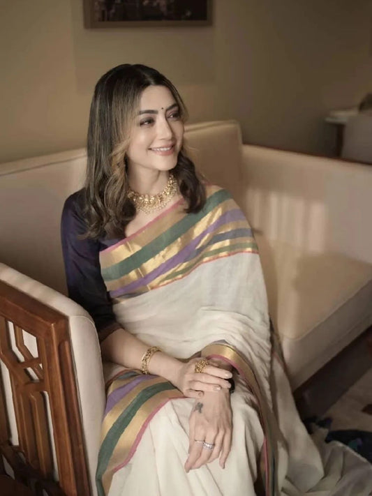 Mamtha inspired mul cotton saree