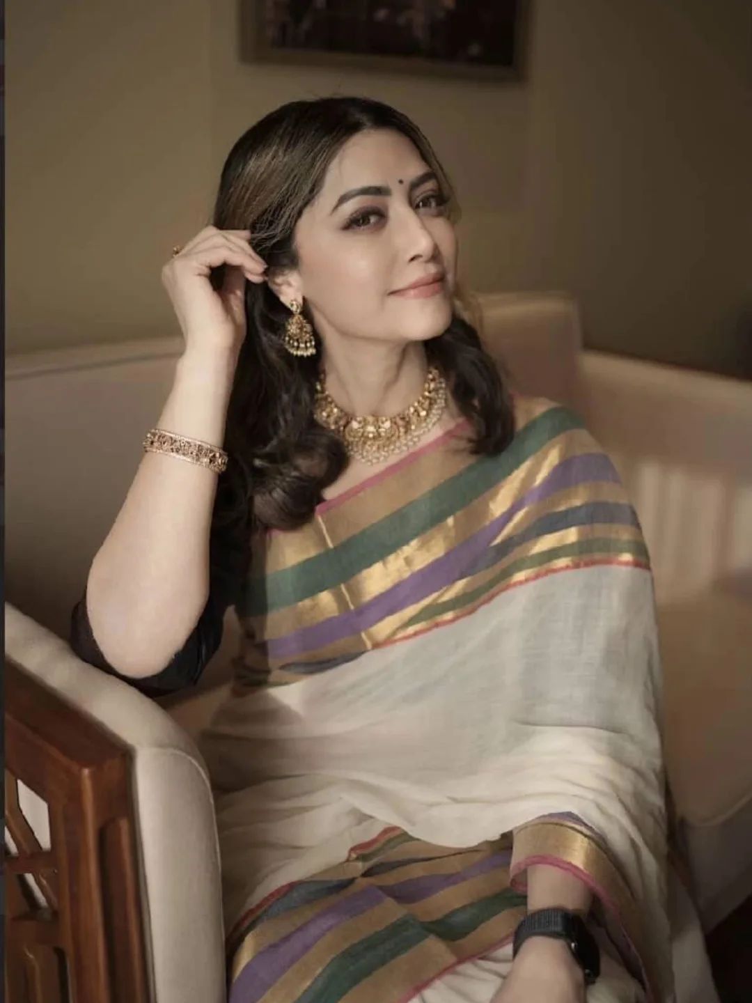 Mamtha inspired mul cotton saree