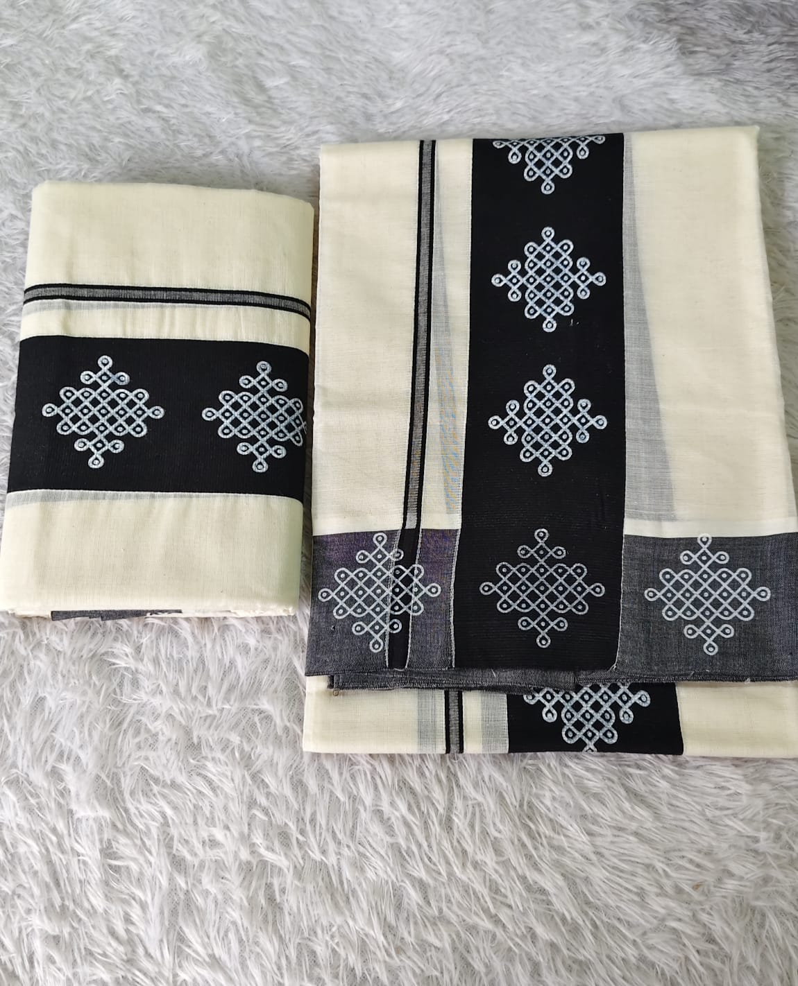 Kolam Set Mundu Cotton