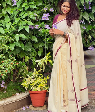 KOLAM SAREE: PURE COTTON PRINTED SAREE